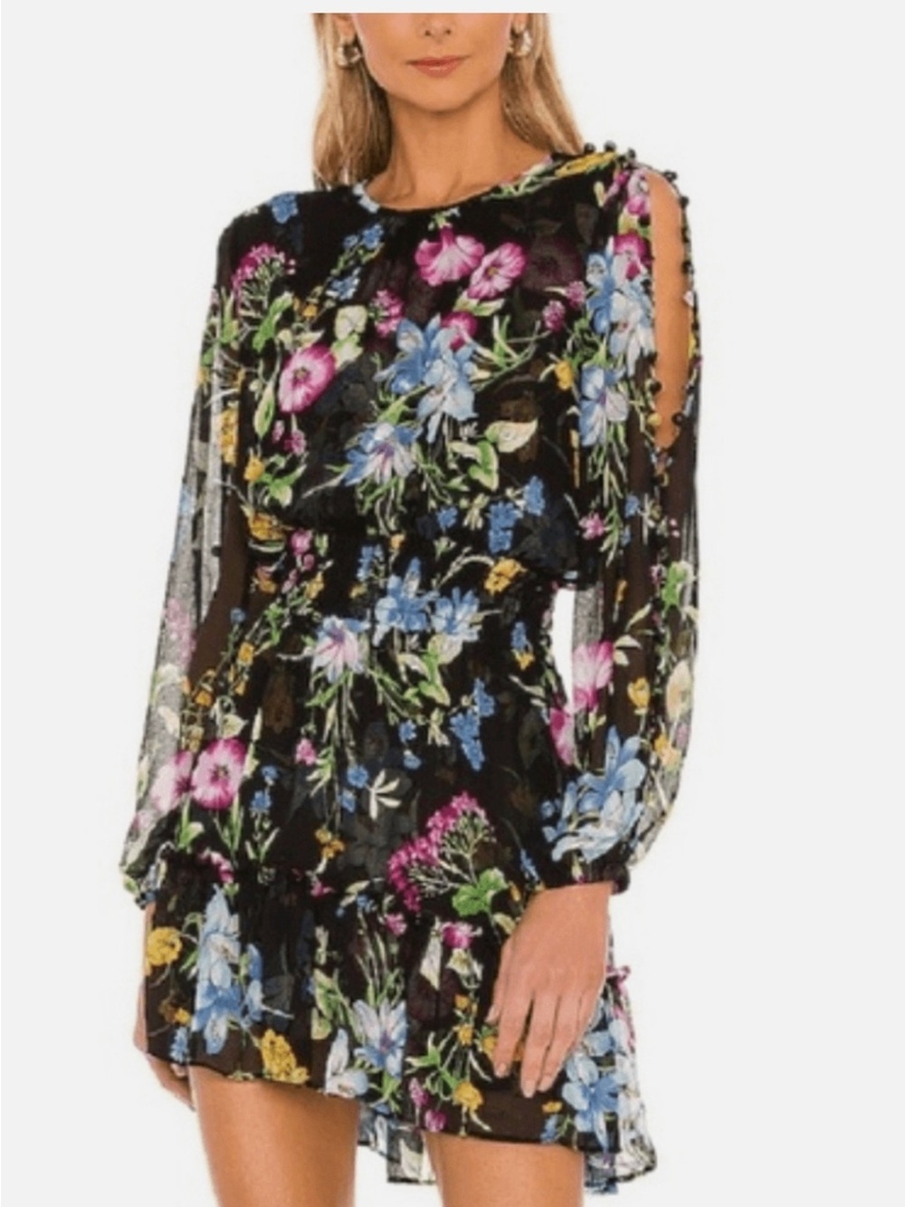 ๐MISA LAS ANGELES - CALLAE Floral Mini Dress - S ๐ - Picture 2 of 7
